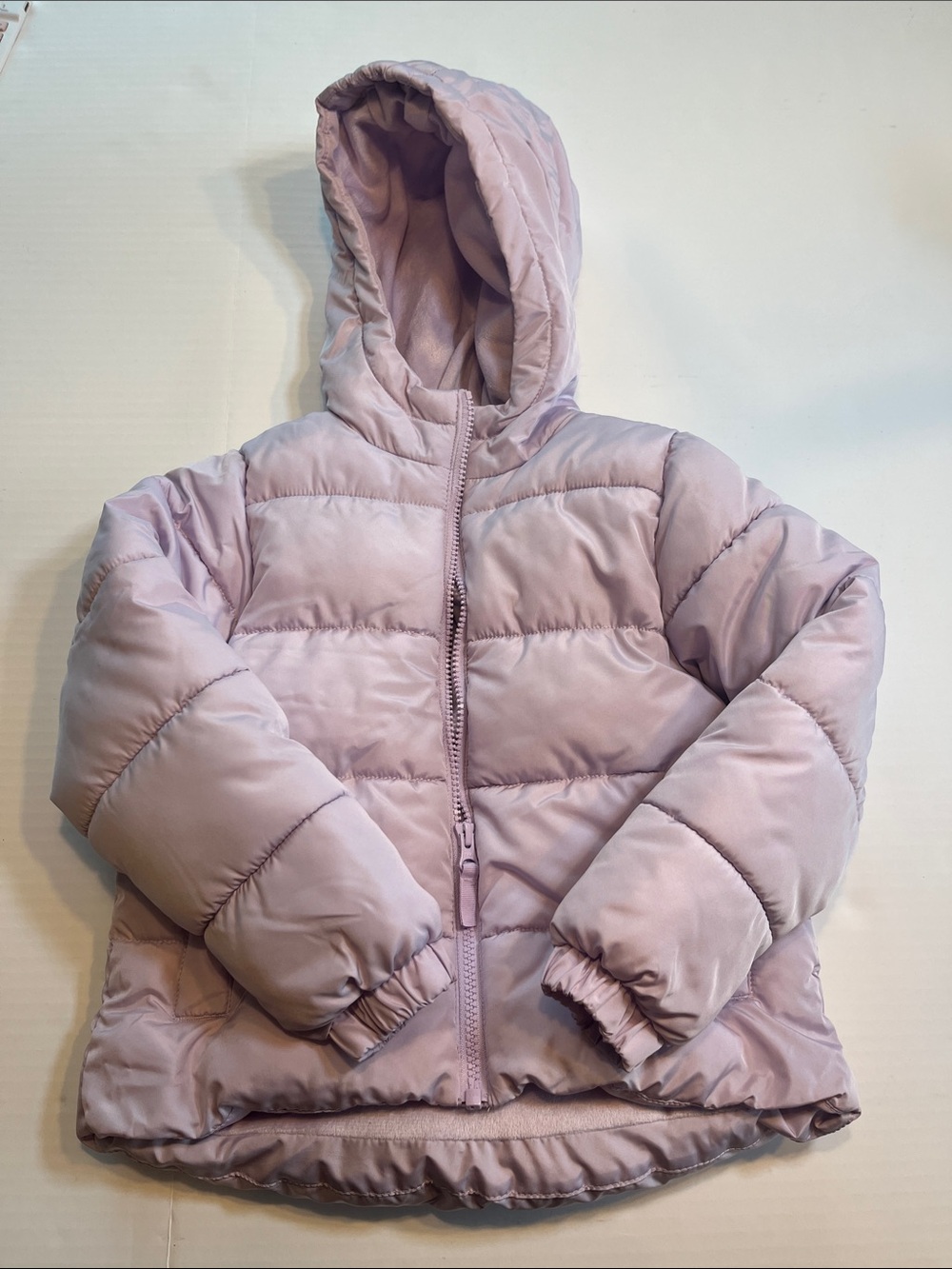 Swiss Tech Kids Hooded Puffer Jacket in Light Lilac